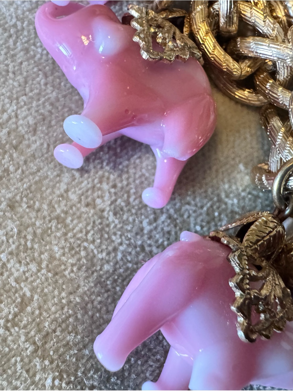Napier sought after Pink Elephant Charm Chain bracelet bundle of 2 READ NOTES - Picture 14 of 16